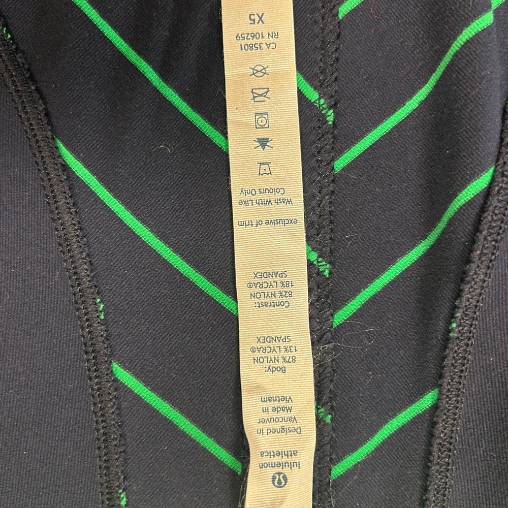 Lululemon Athletica Navy and Green Chevron Jacket - Picture 14 of 14